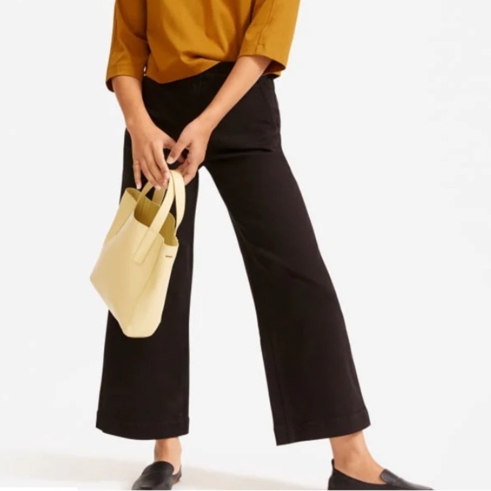 Everlane black the wide leg crop pants 14